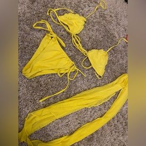 Yellow swimsuit